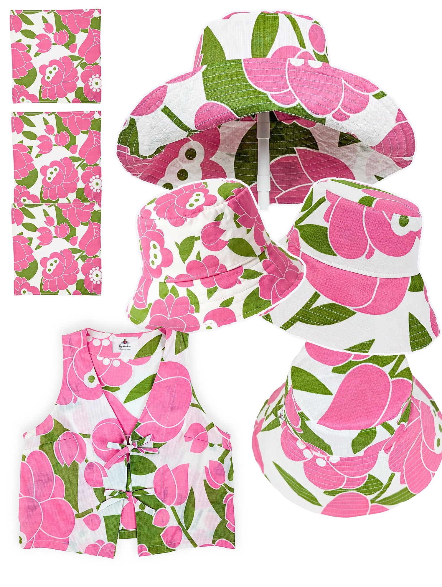 New Retro 70s – Handmade Reversible Hats & Vests Upcycled from Vintage Tablecloths | EyeLoveLu