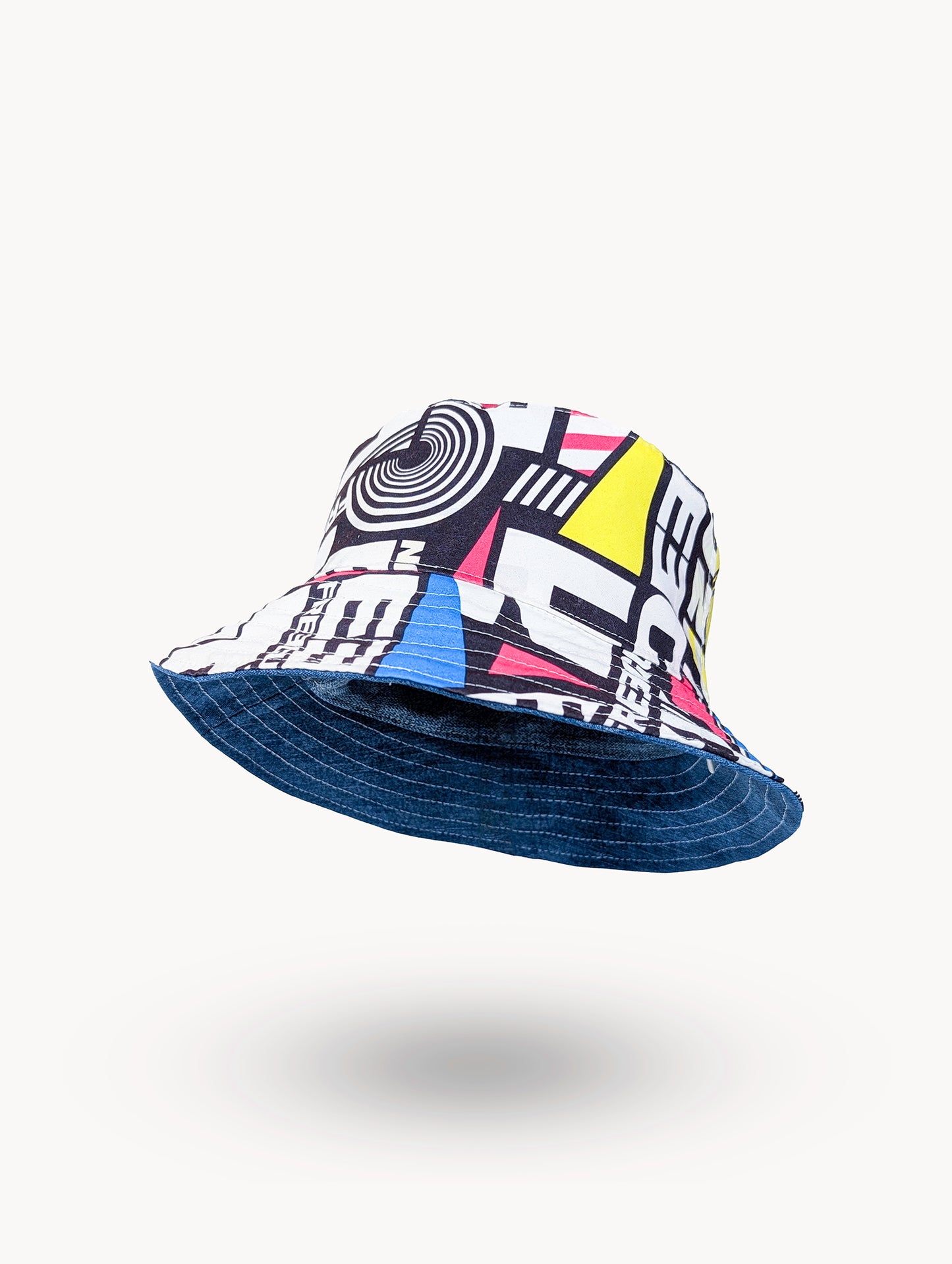 Chapeau bob réversible en denim EyeLoveLu – Style skate recyclé