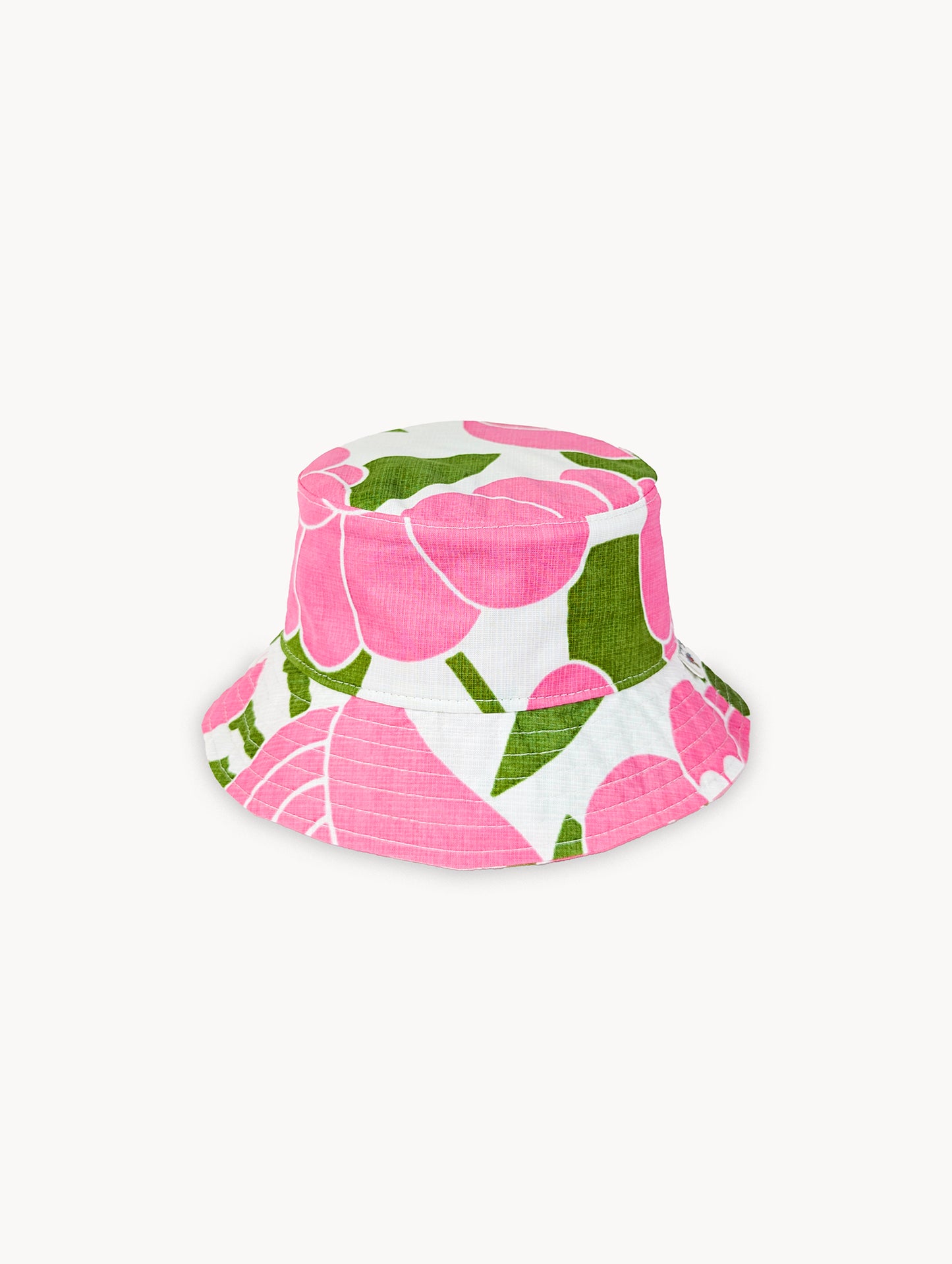 Chapeau bob réversible à fleurs EyeLoveLu années 70 – Fait main à partir de nappe recyclée
