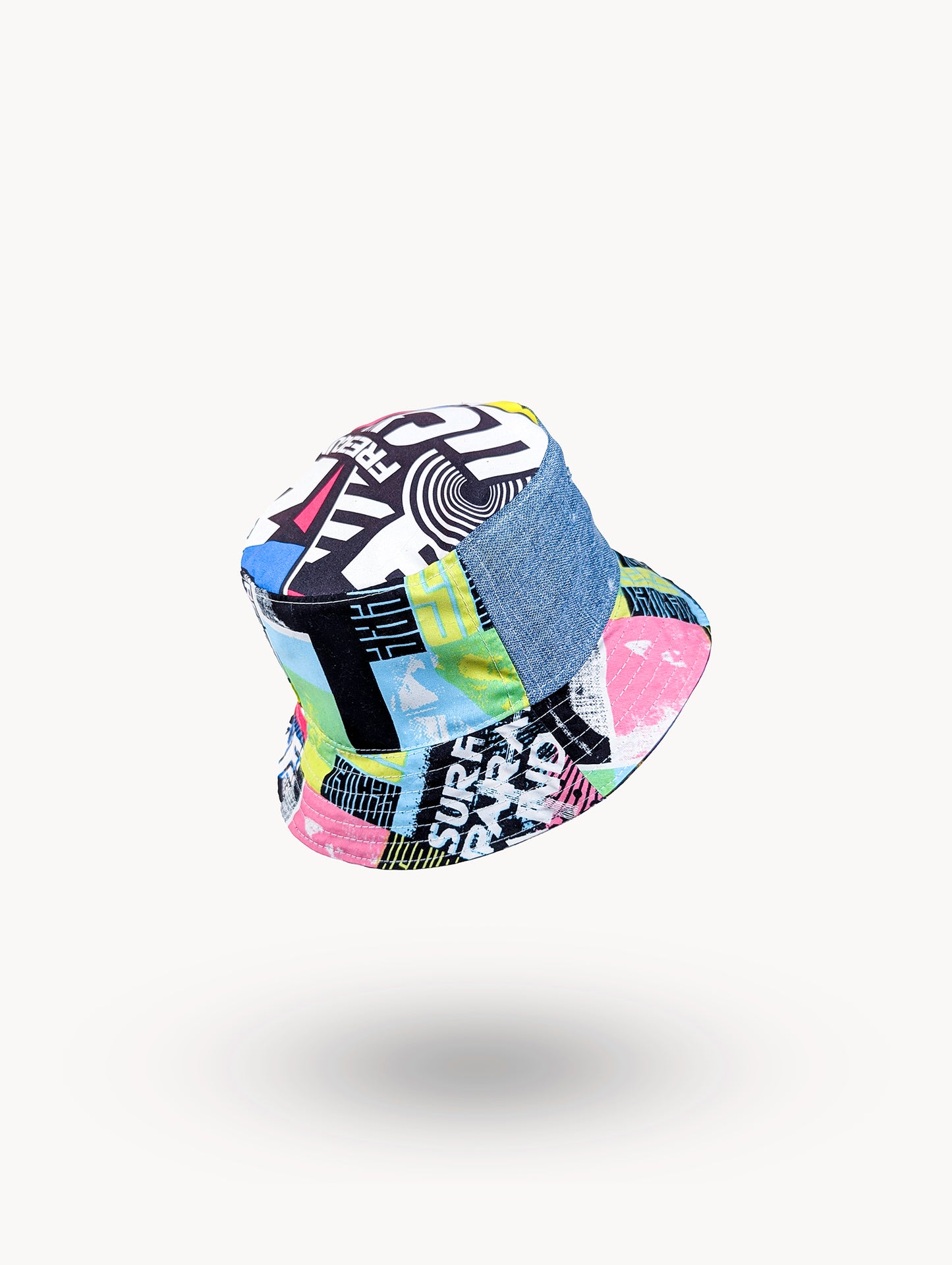 Chapeau bob réversible en denim EyeLoveLu – Style skate recyclé