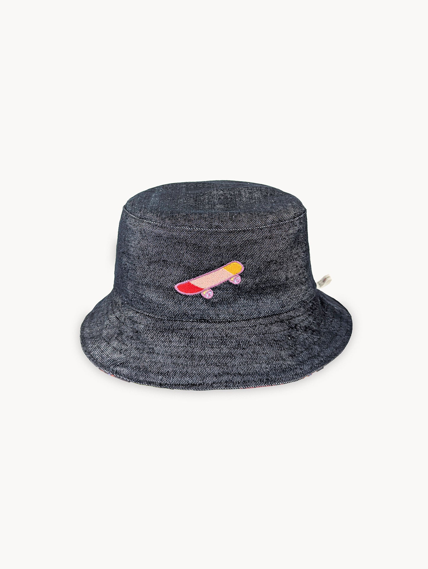 Chapeau bob réversible en denim EyeLoveLu – Style skate recyclé