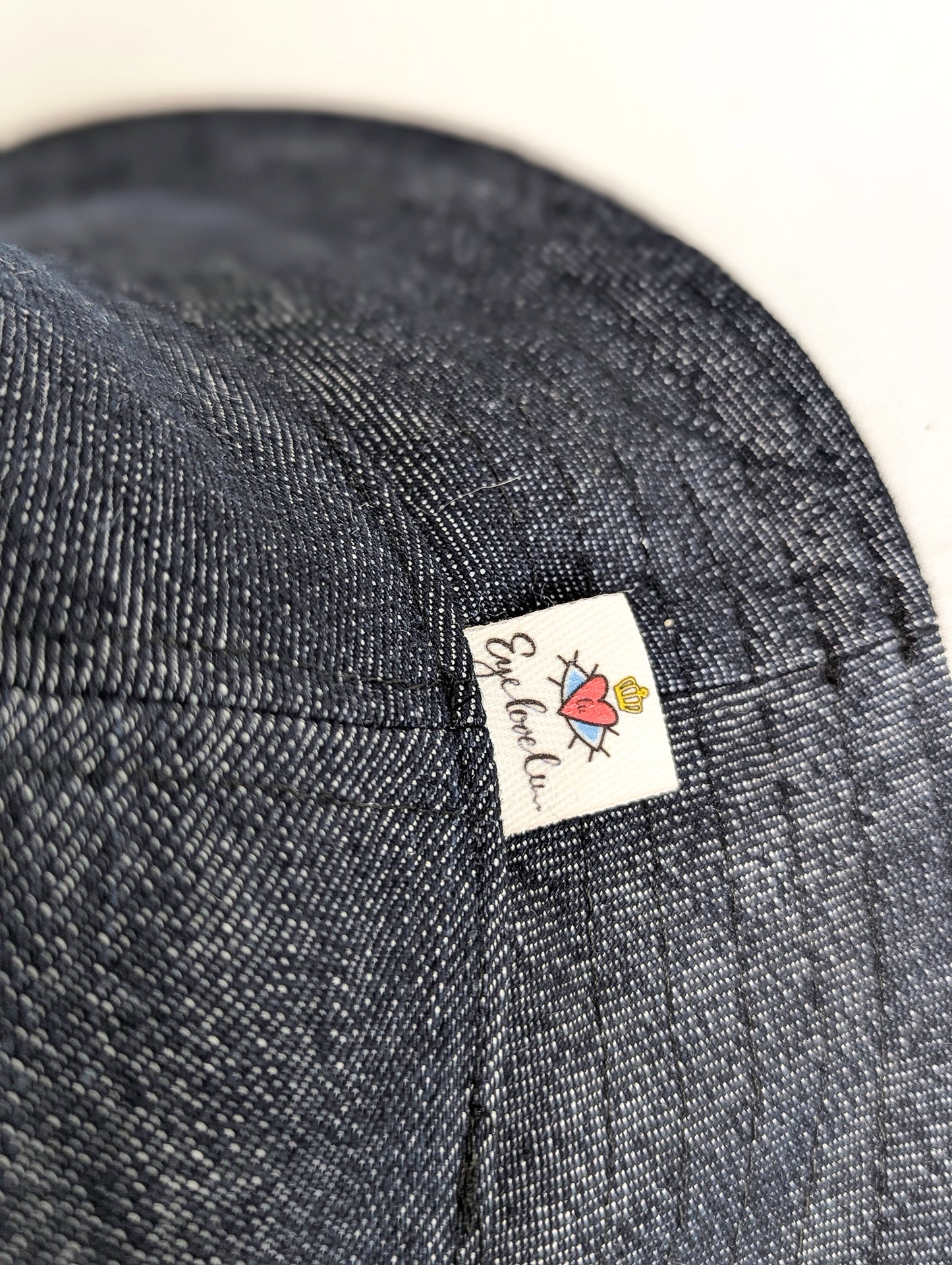 Chapeau bob réversible en denim EyeLoveLu – Style skate recyclé