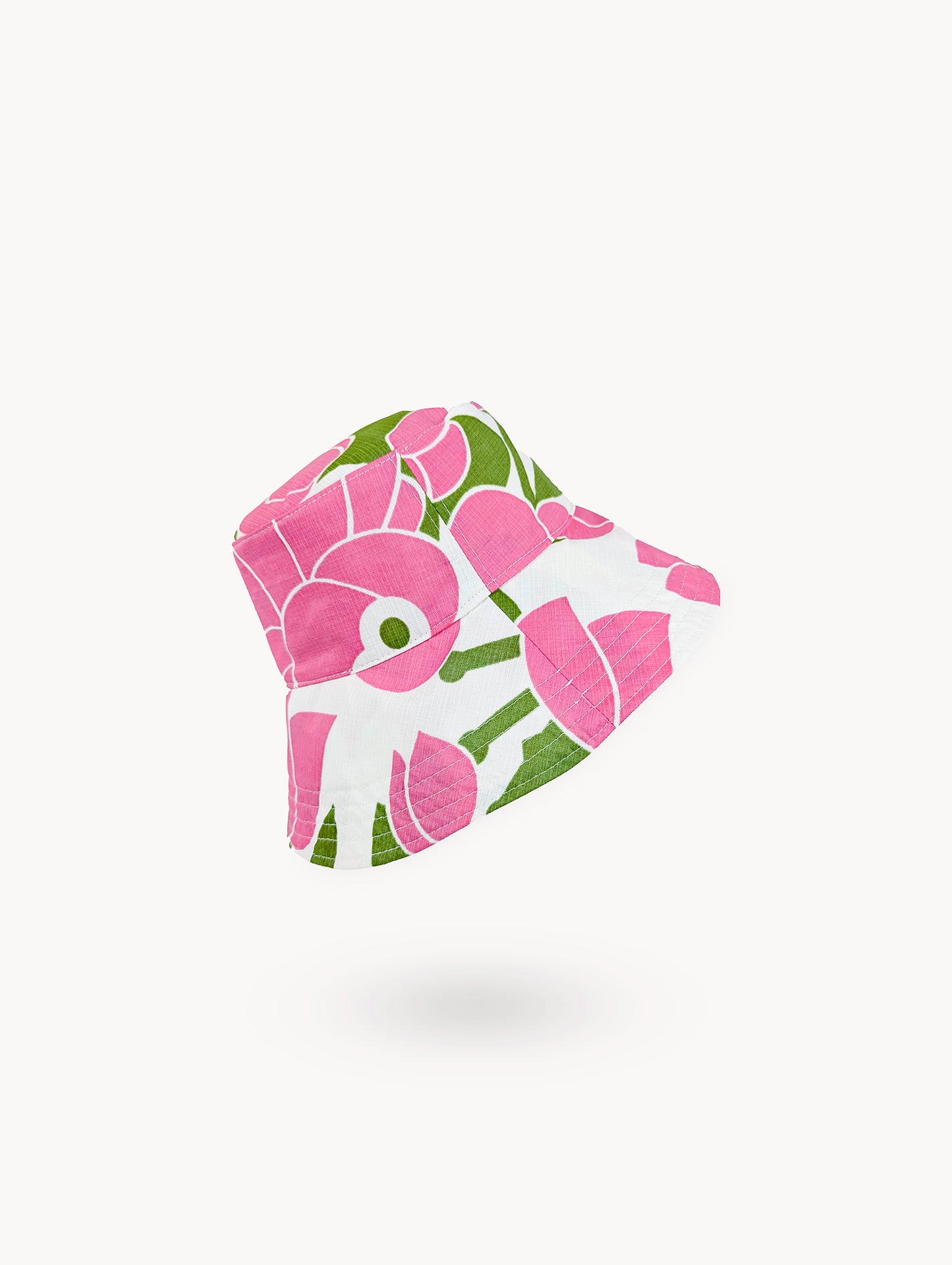 Chapeau de soleil réversible à fleurs EyeLoveLu années 70 – Fait main à partir de nappe recyclée