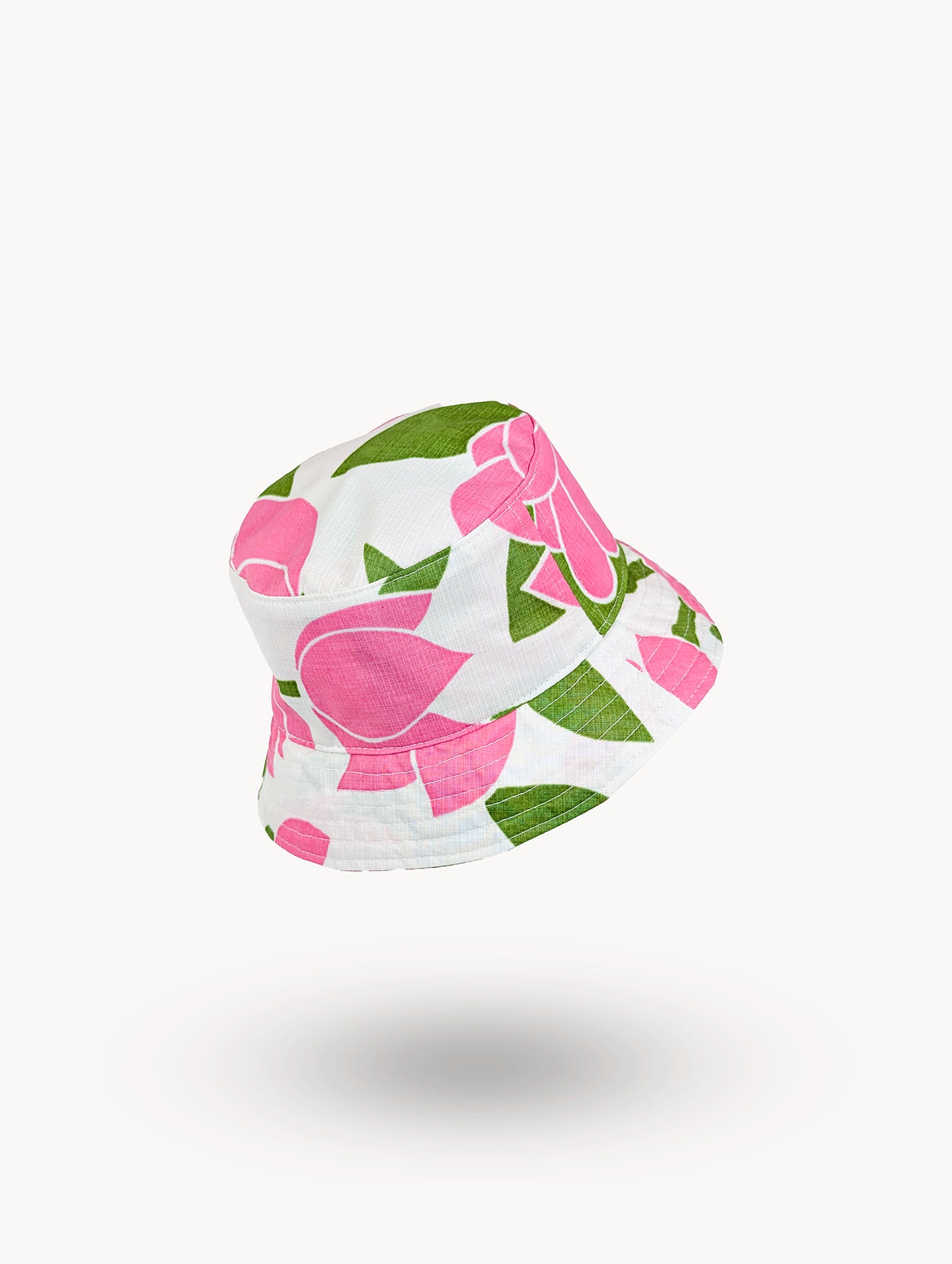 Chapeau bob réversible à fleurs EyeLoveLu années 70 – Fait main à partir de nappe recyclée