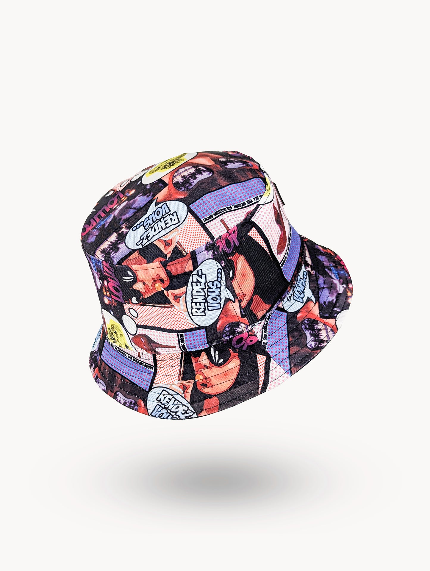 Chapeau bob réversible en denim EyeLoveLu – Style skate recyclé