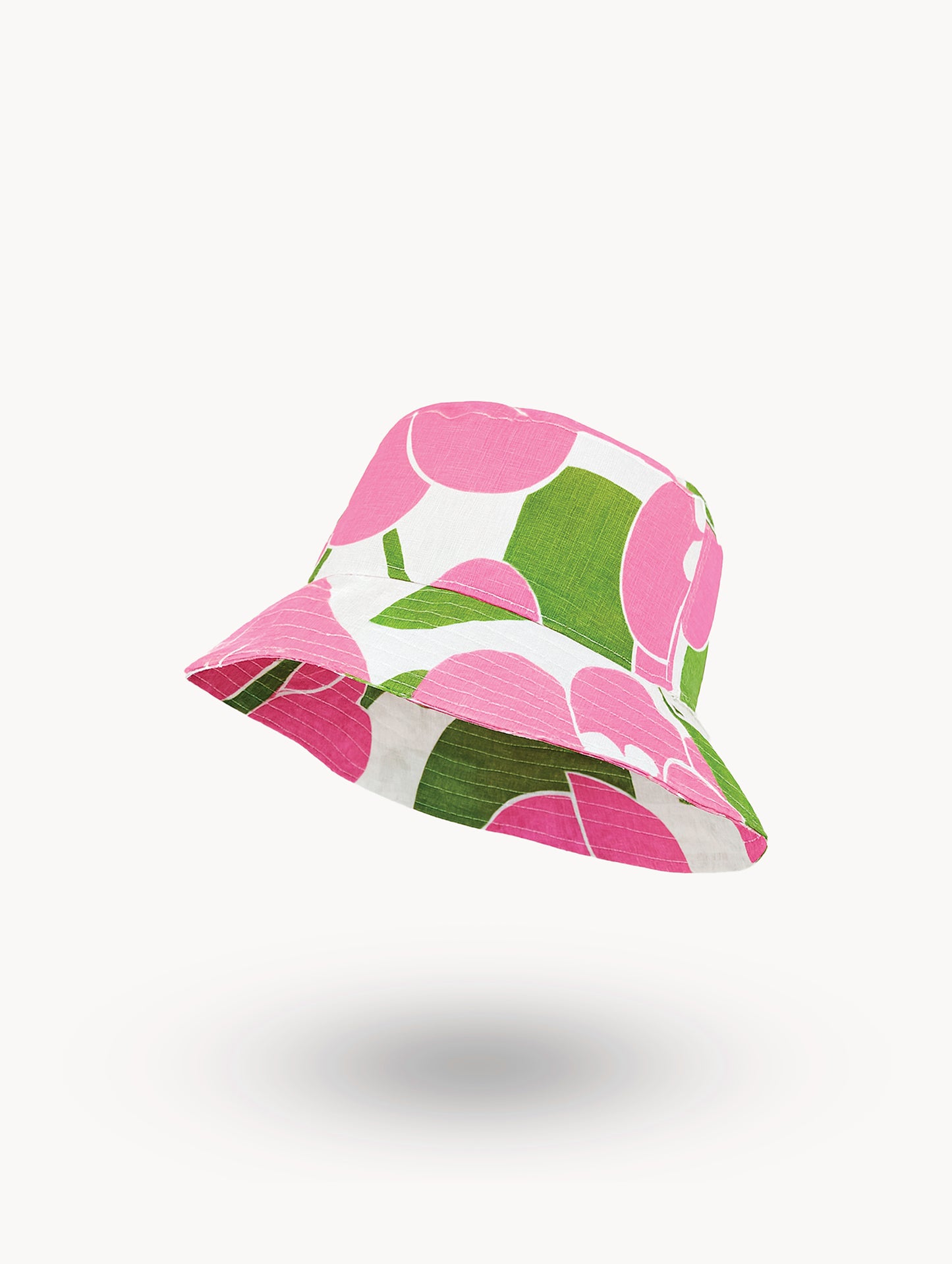 Chapeau bob réversible à fleurs EyeLoveLu années 70 – Fait main à partir de nappe recyclée