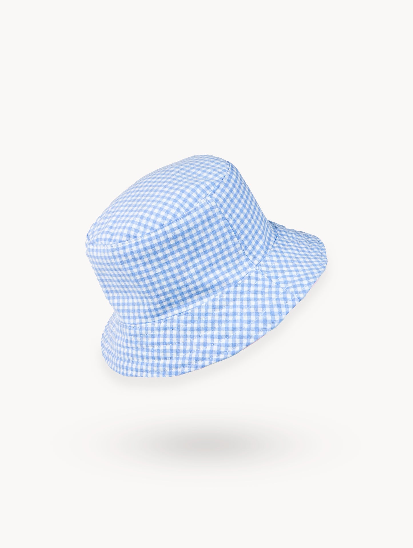 Bob réversible à carreaux bleus Pre-EyeLoveLu – Fait main à partir d'un drap en coton vintage recyclé
