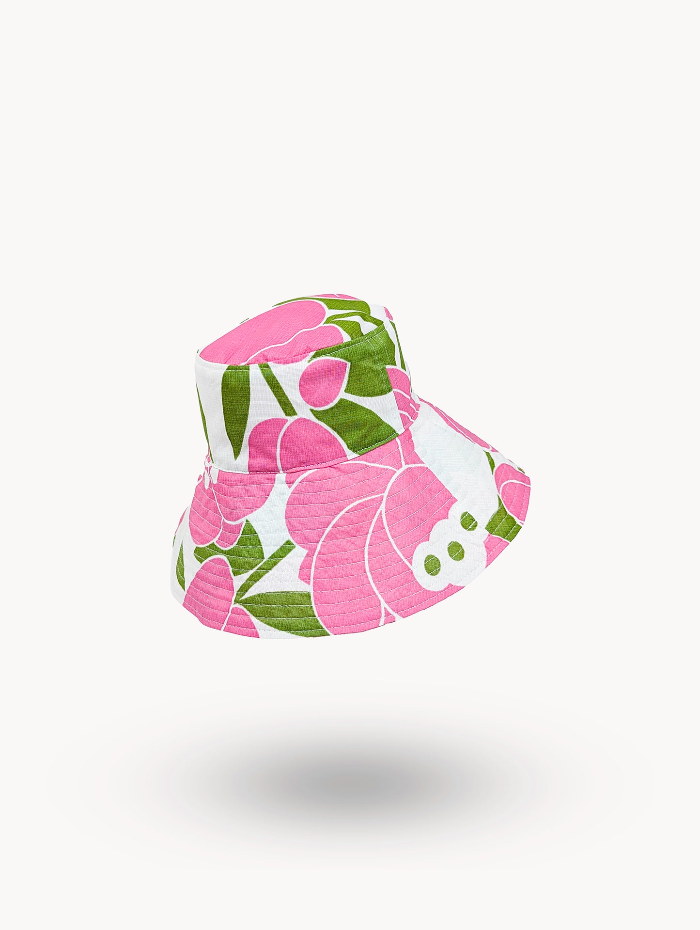 Chapeau de soleil réversible à fleurs EyeLoveLu années 70 – Fait main à partir de nappe recyclée