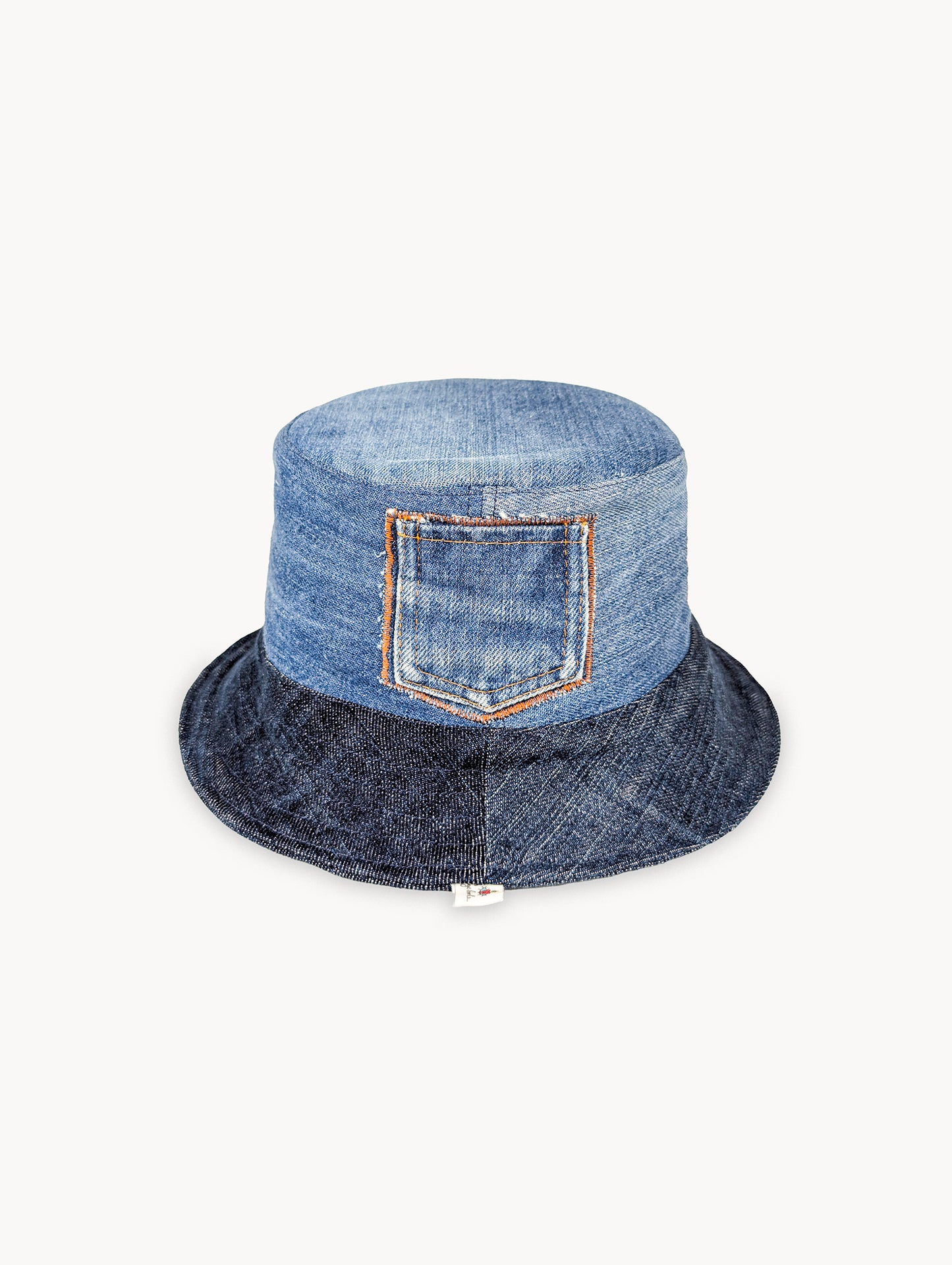 Chapeau bob réversible EyeLoveLu Smiley Face – Broderie main, denim recyclé
