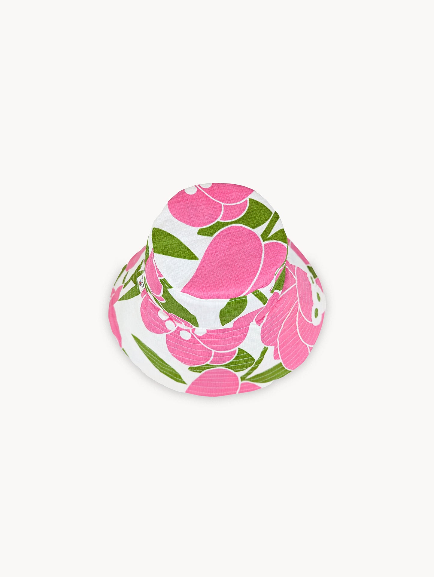 Chapeau de soleil réversible à fleurs EyeLoveLu années 70 – Fait main à partir de nappe recyclée