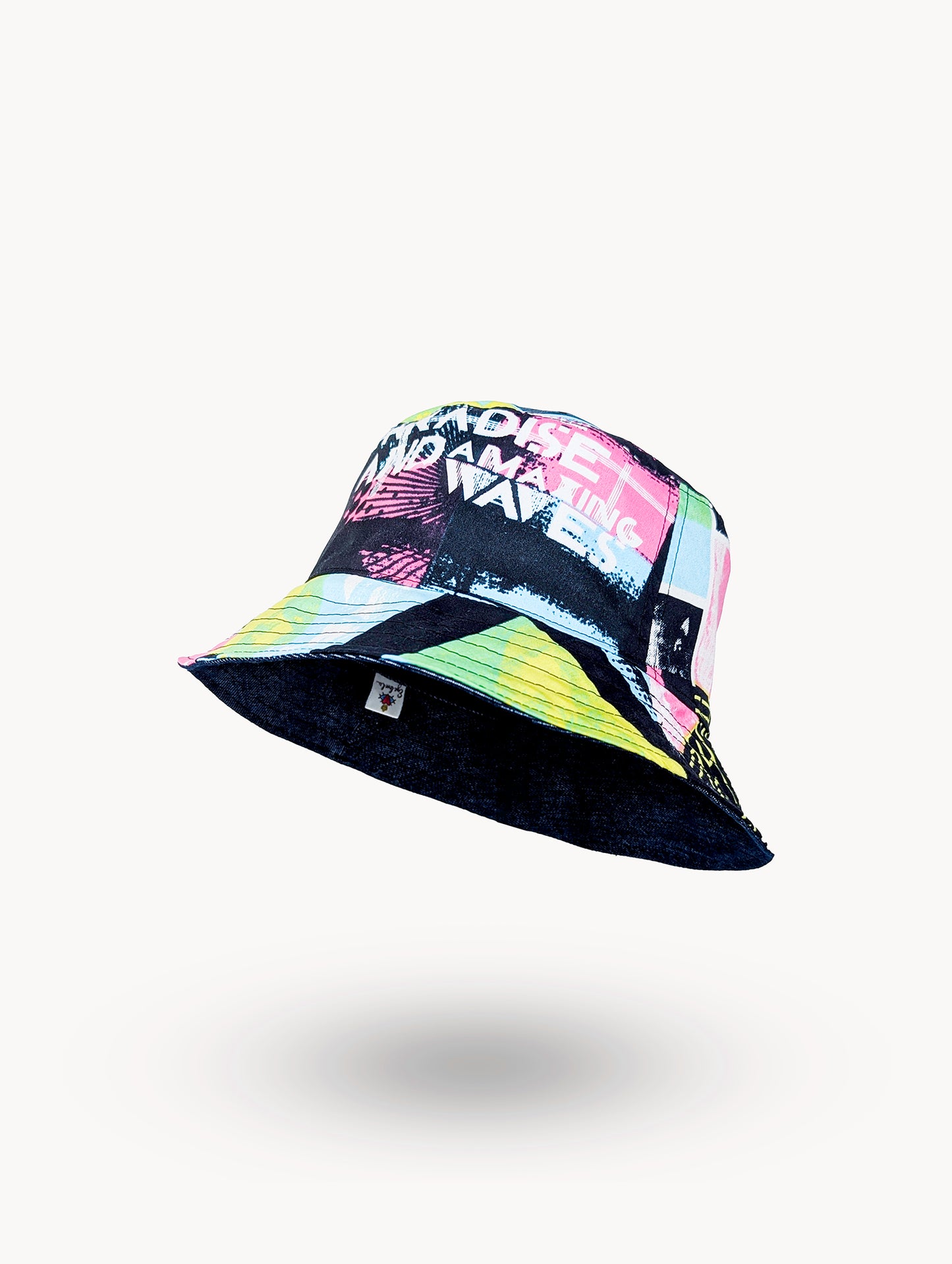 Chapeau bob réversible en denim EyeLoveLu – Style skate recyclé