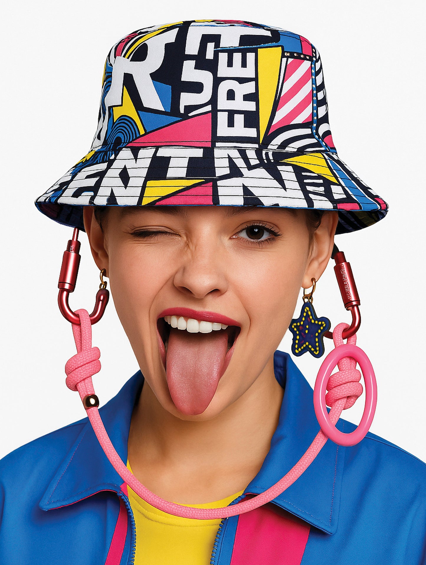 Chapeau bob réversible en denim EyeLoveLu – Style skate recyclé