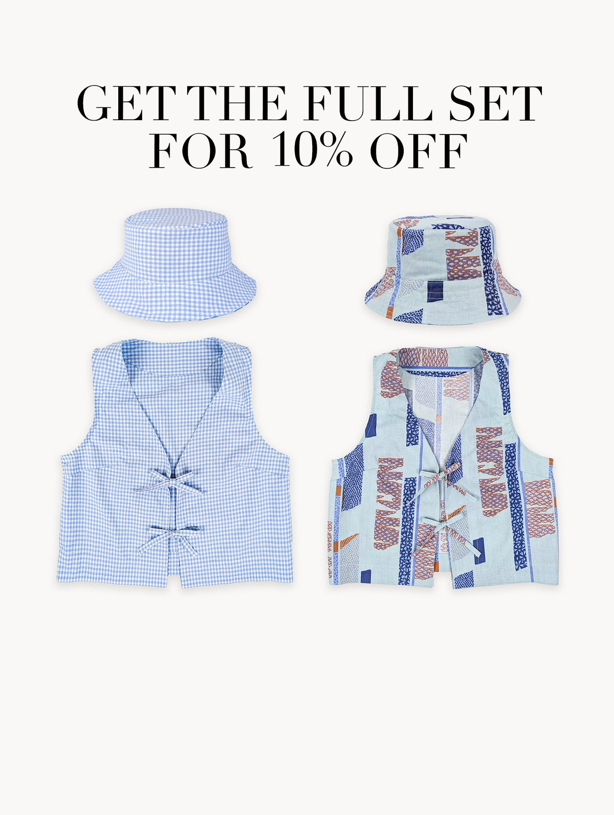 Pre-EyeLoveLu Duo Set – Matching Vest & Bucket Hat (x2 Sets)