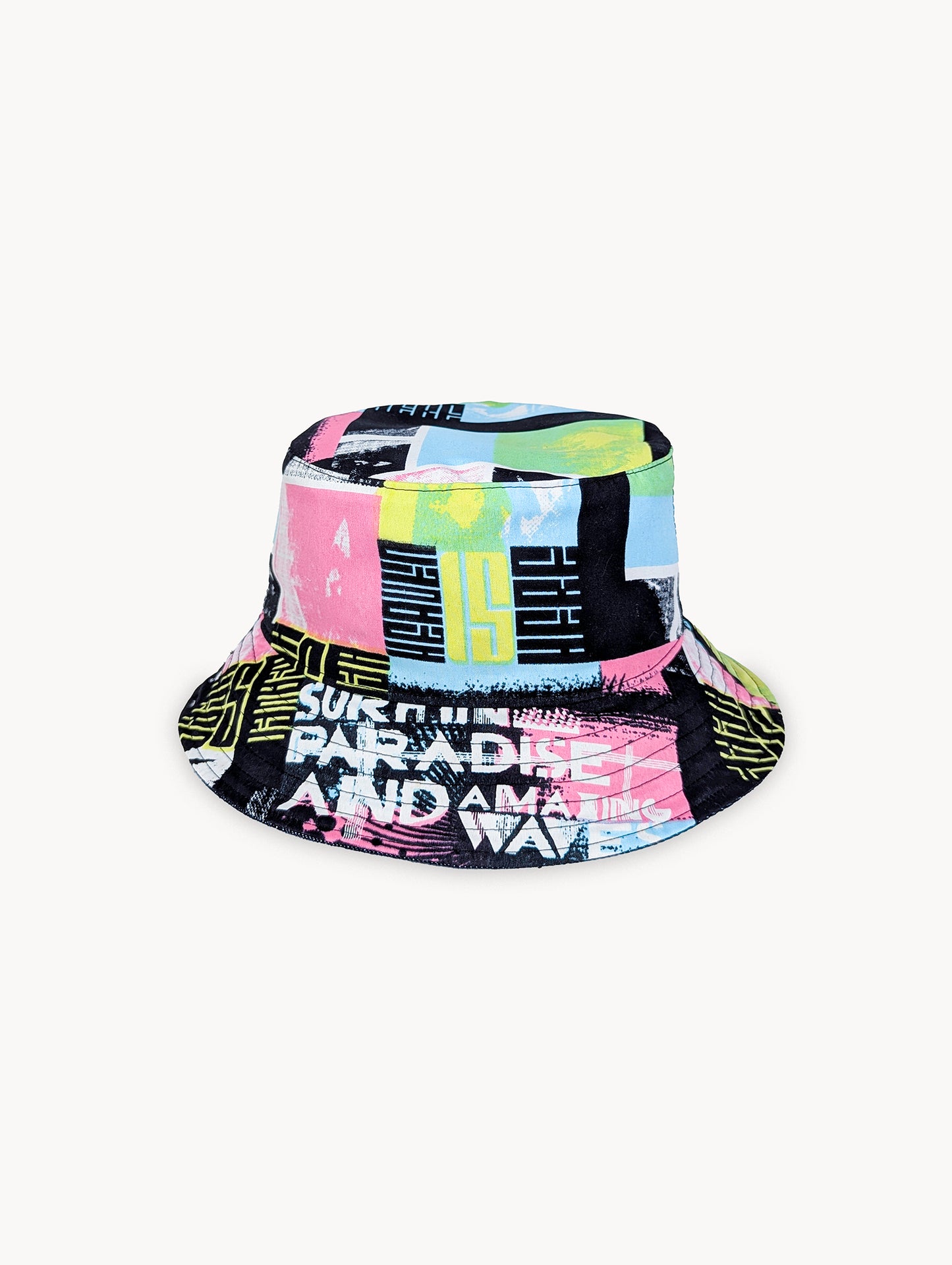 Chapeau bob réversible en denim EyeLoveLu – Style skate recyclé