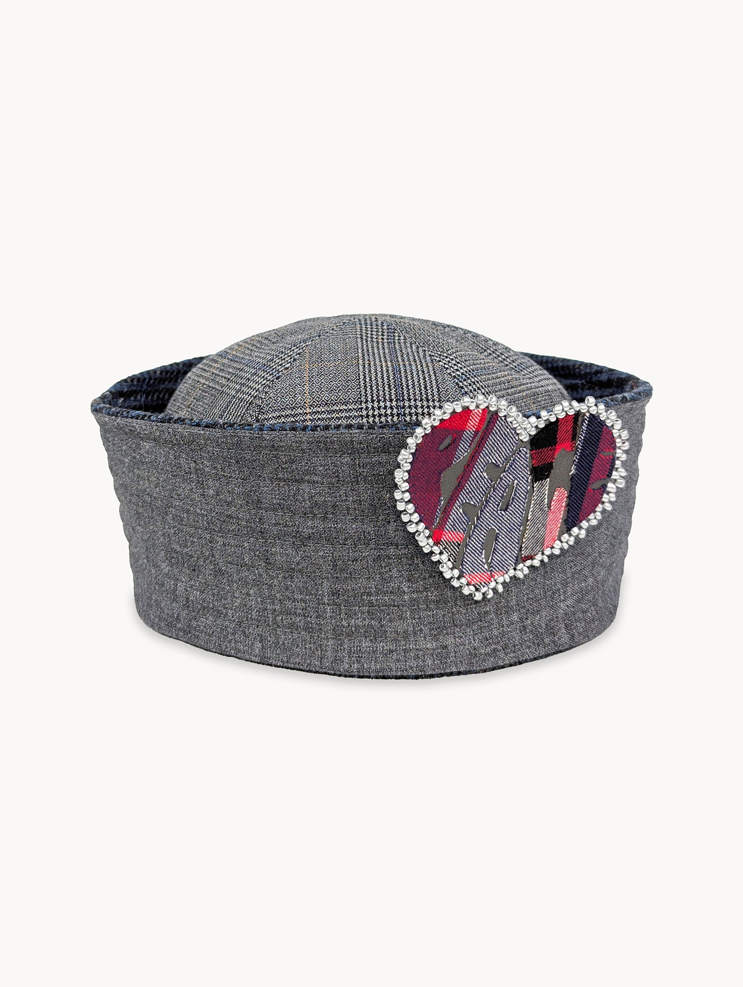 EyeLoveLu Reversible Sailor Hat – Handmade from Upcycled Trousers & Fabric Scrap