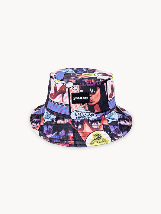 Chapeau bob réversible en denim EyeLoveLu – Style skate recyclé