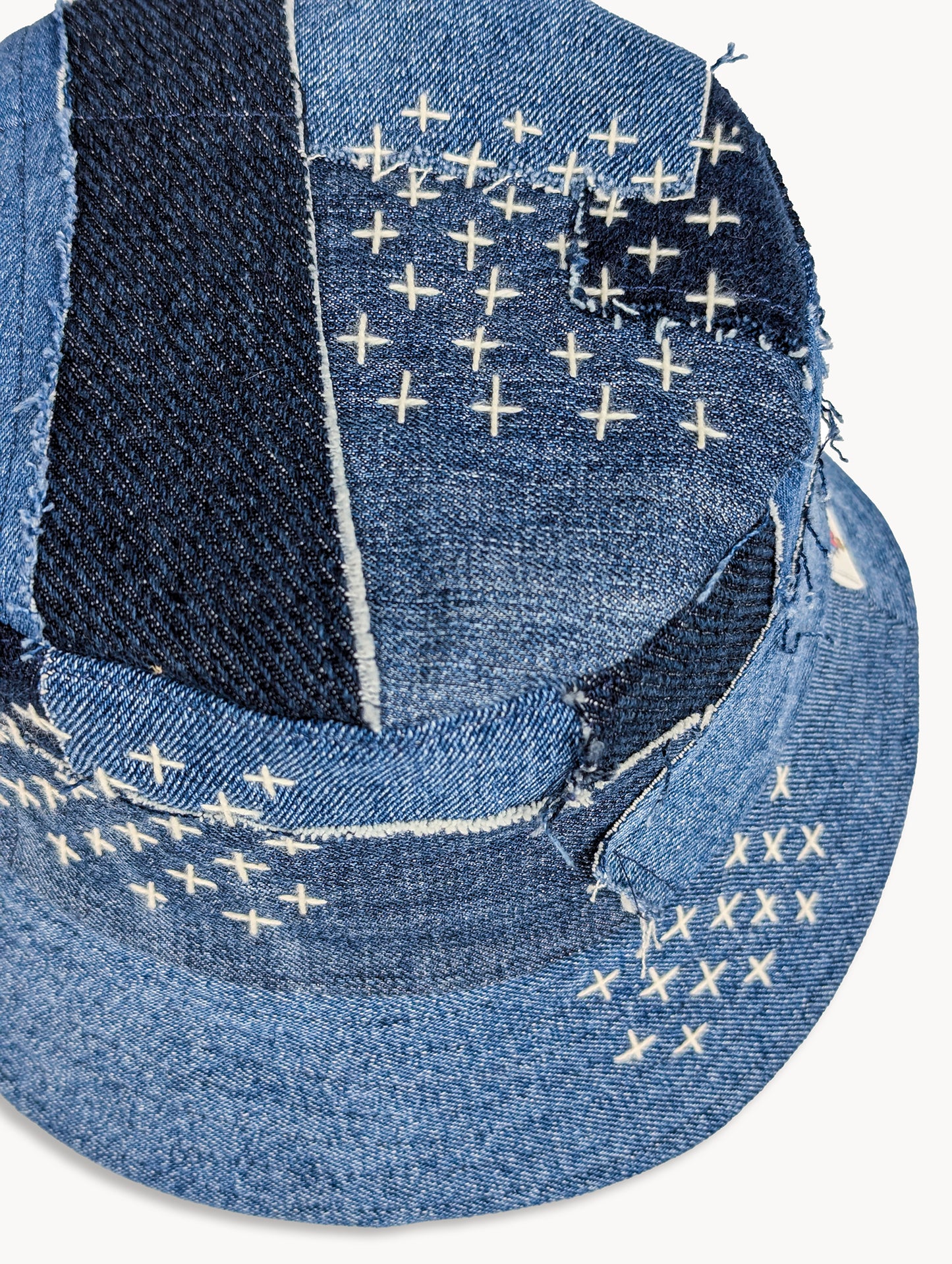 EyeLoveLu Reversible Bucket Hat -  Handmade From Upcycled Dress & Denim Scraps