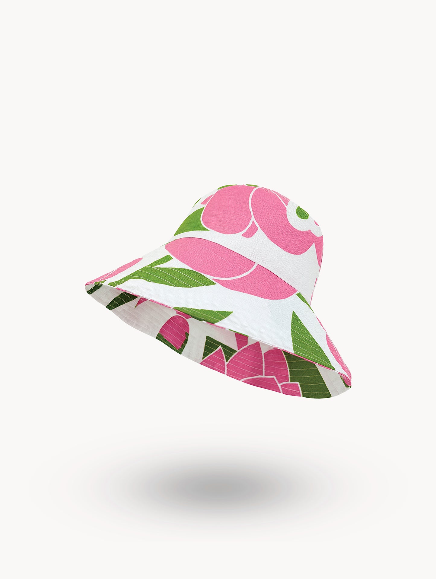 Chapeau de soleil réversible à fleurs EyeLoveLu années 70 – Fait main à partir de nappe recyclée