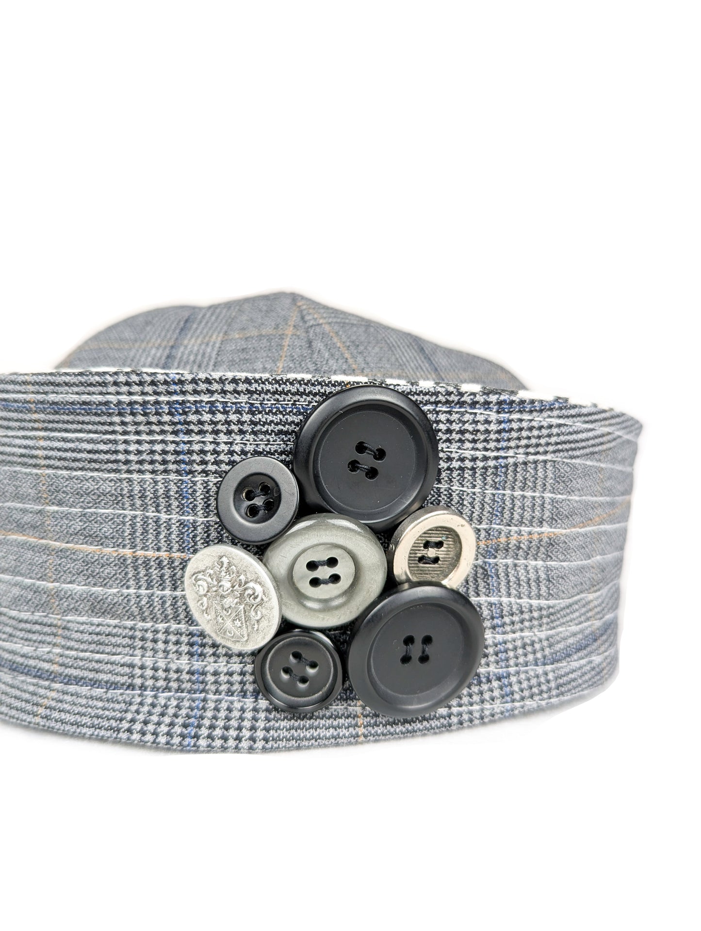 Reversible Sailor Hat - Upcycled Zebra Trousers & Checked Trousers | EyeLoveLu