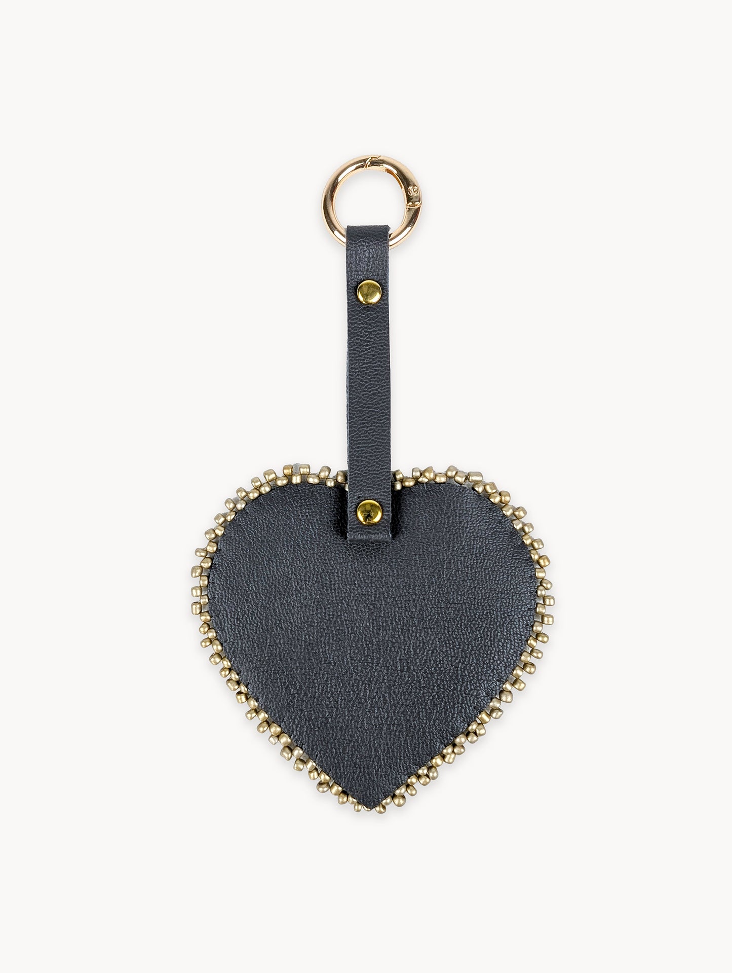 EyeLoveLu Hand-Beaded "LOVE" Keychain Bag Charm - Upcycled Shirt & Fabric Scraps