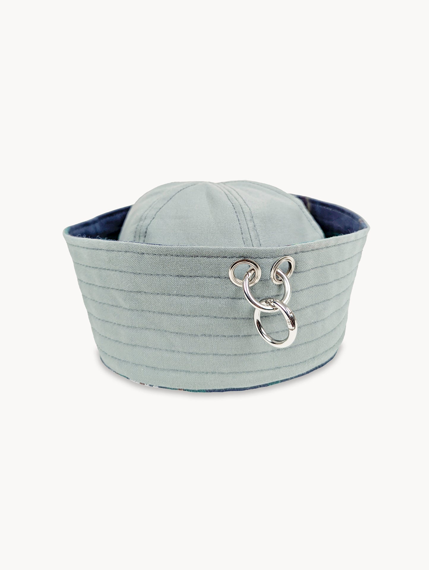 EyeLoveLu Reversible Sailor Hat – Handmade from Upcycled Trousers & Shirt