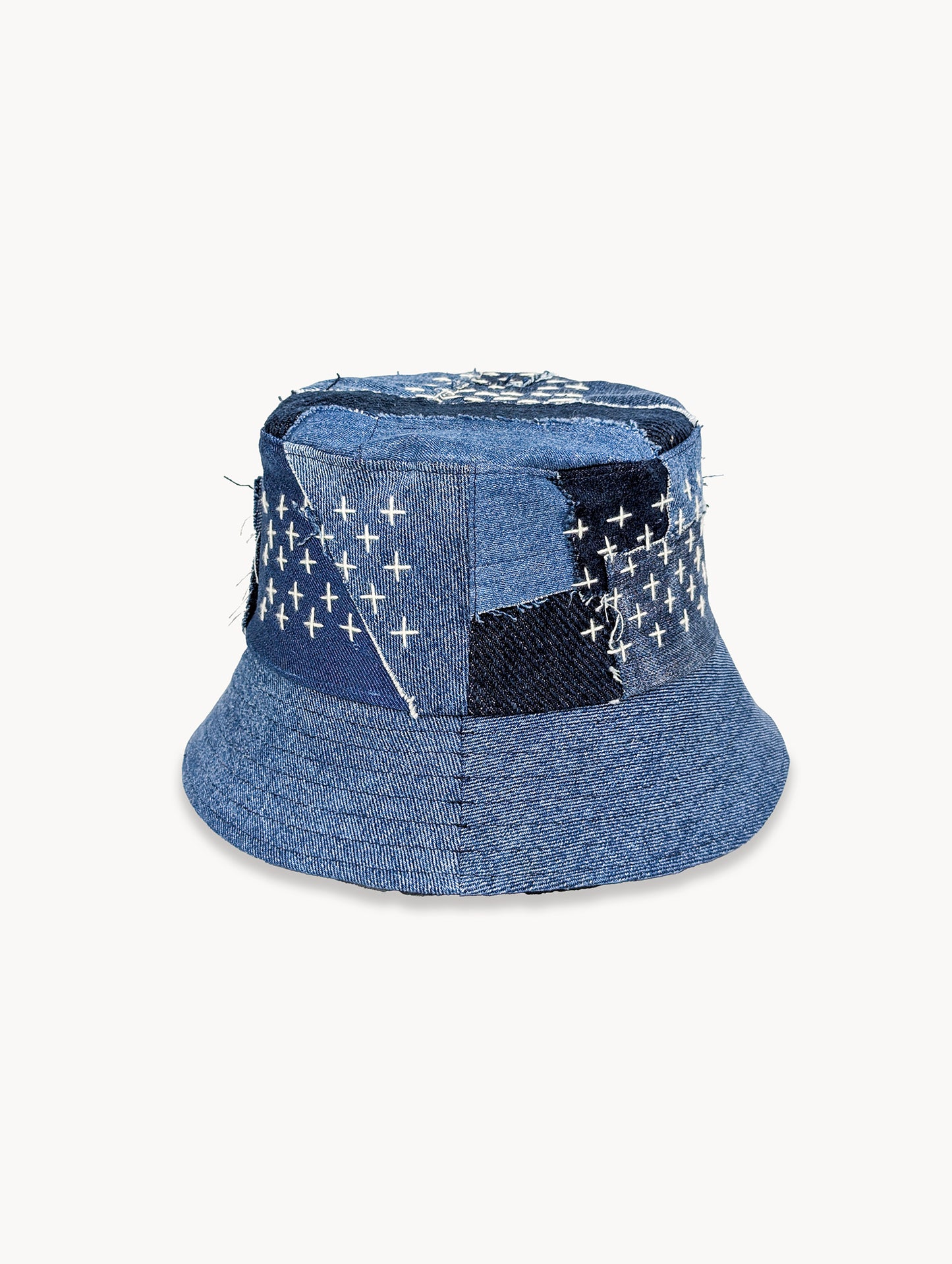 EyeLoveLu Reversible Bucket Hat -  Handmade From Upcycled Dress & Denim Scraps