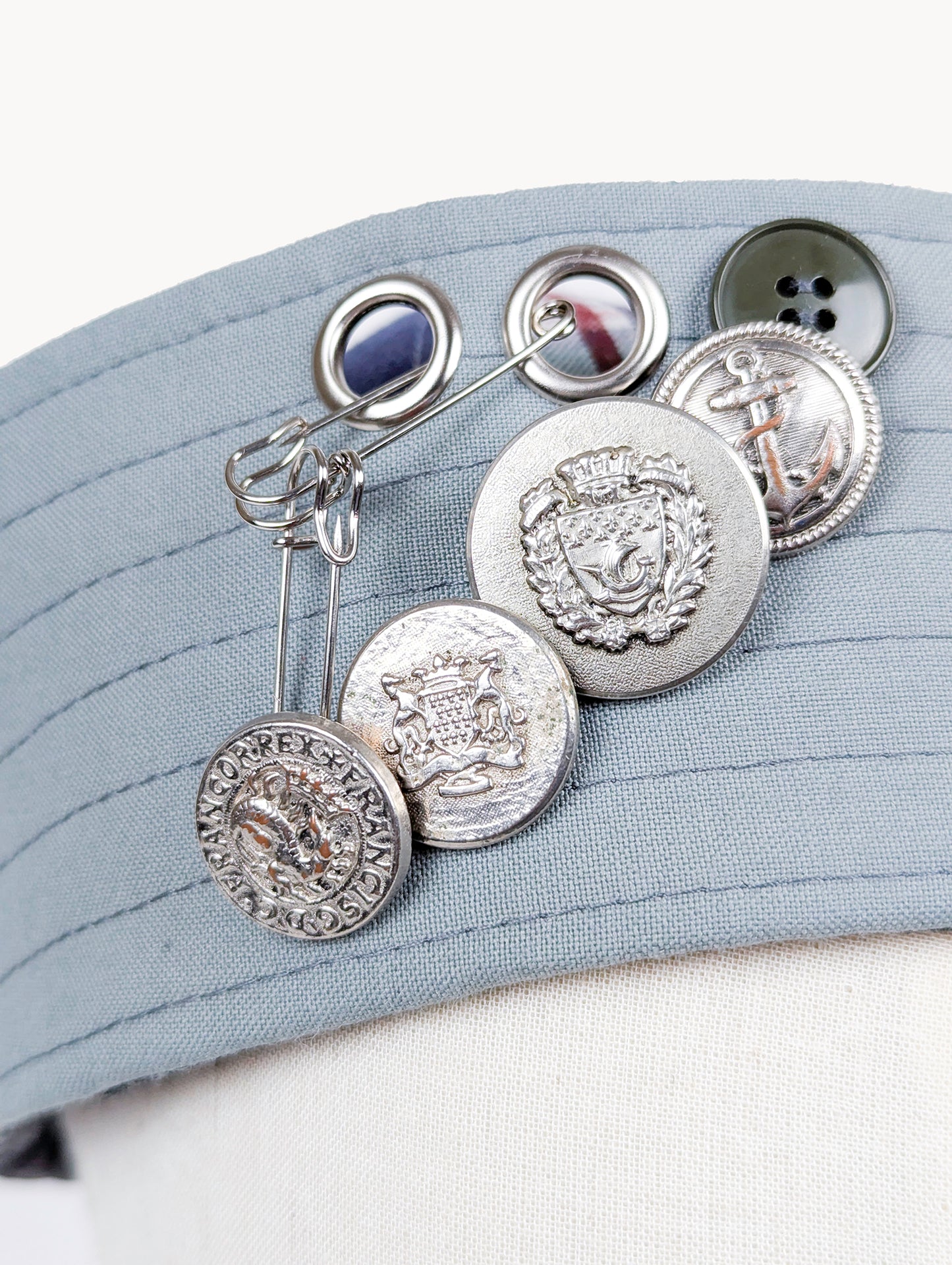 EyeLoveLu Reversible Sailor Hat – Handmade from Upcycled Shirt & trousers