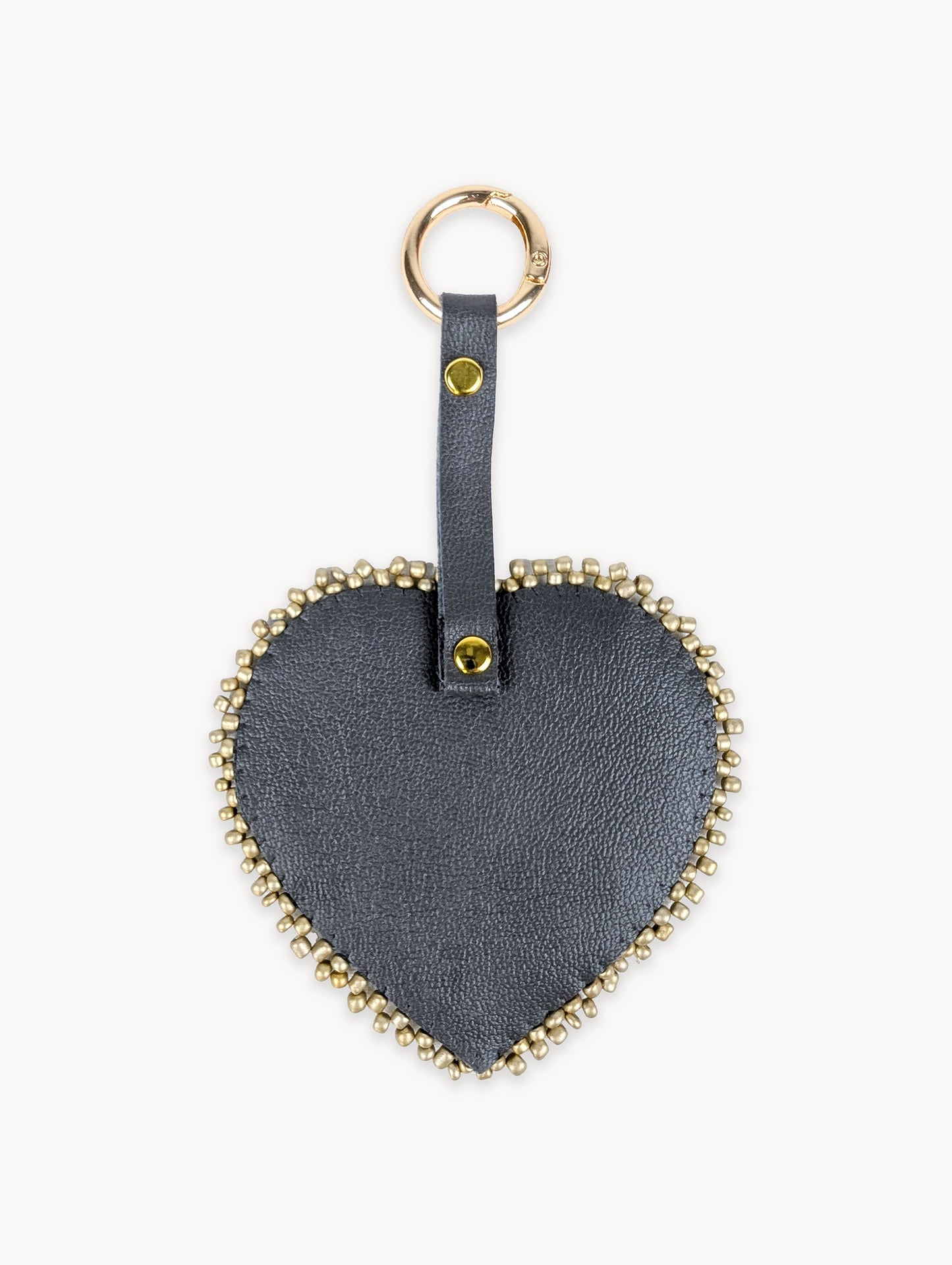 EyeLoveLu Hand-Beaded "PEACE" Keychain Bag Charm - Upcycled Shirt & Fabric Scraps