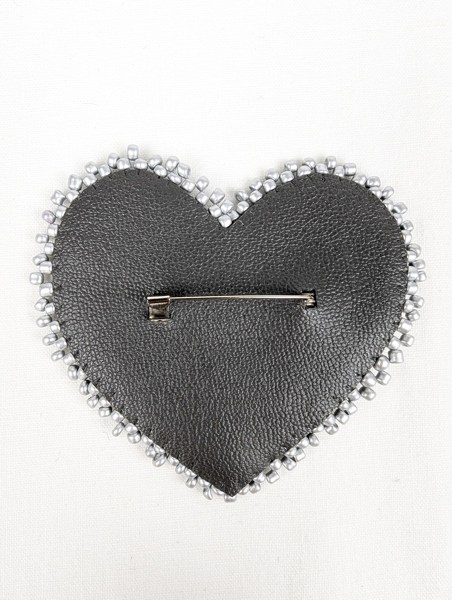 EyeLoveLu Hand-Beaded "PEACE" Pin - Upcycled Fabric