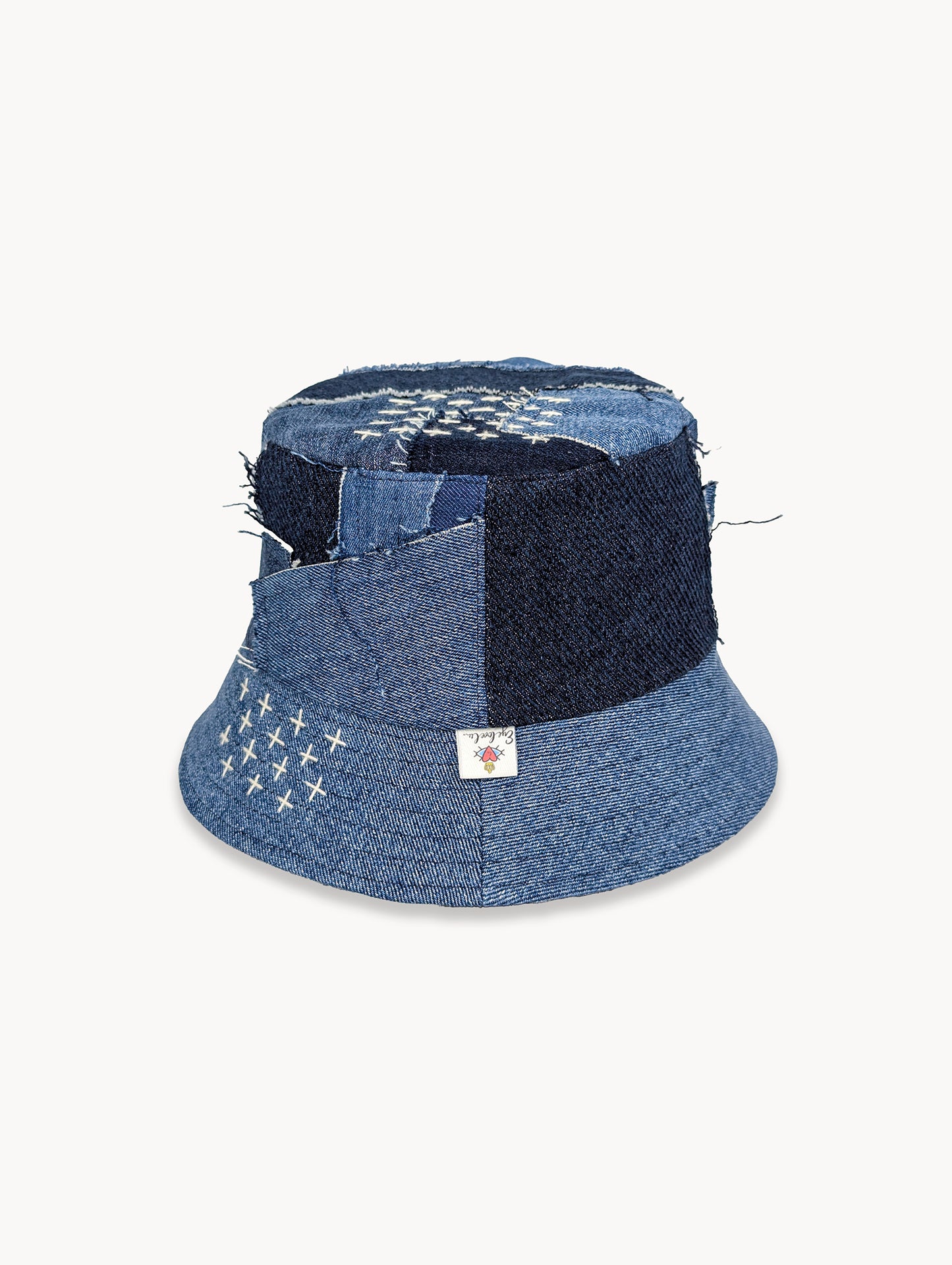 EyeLoveLu Reversible Bucket Hat -  Handmade From Upcycled Dress & Denim Scraps