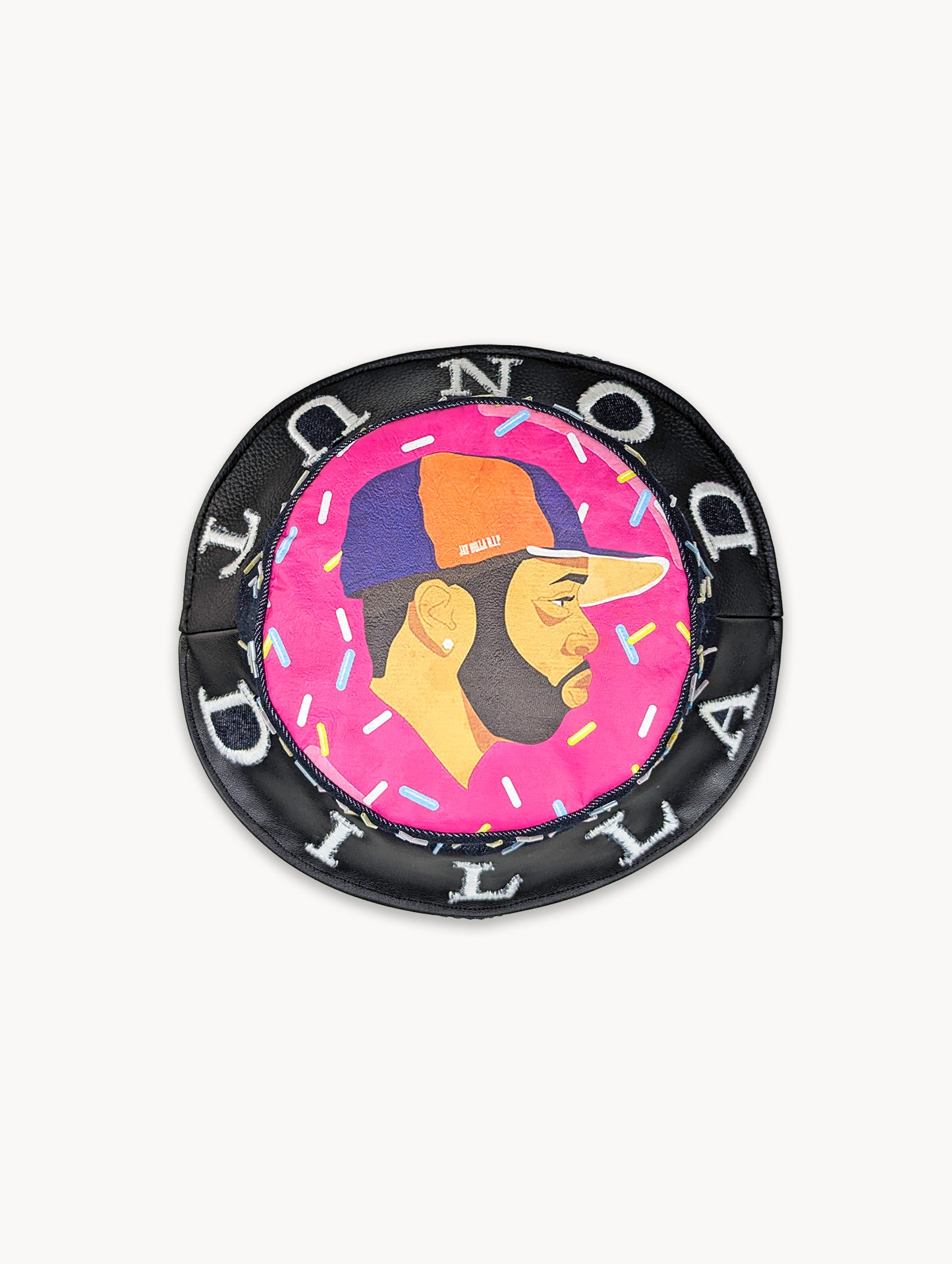 JDilla Donut Reversible Bucket Hat - Upcycled T-shirt & jeans | EyeLoveLu