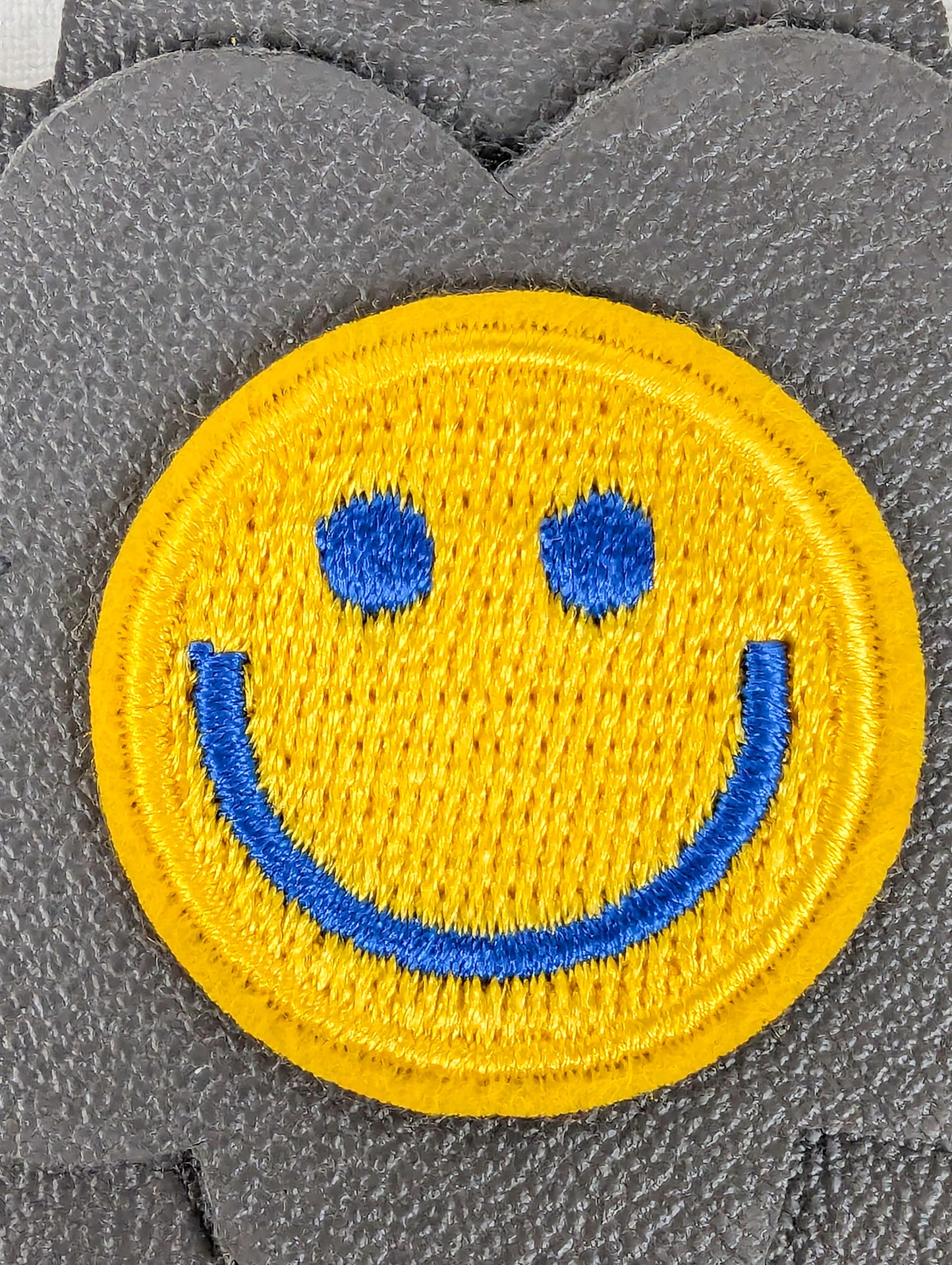 EyeLoveLu Handmade Smiley Flower Bag Charm / Key Ring - Upcycled Fabric