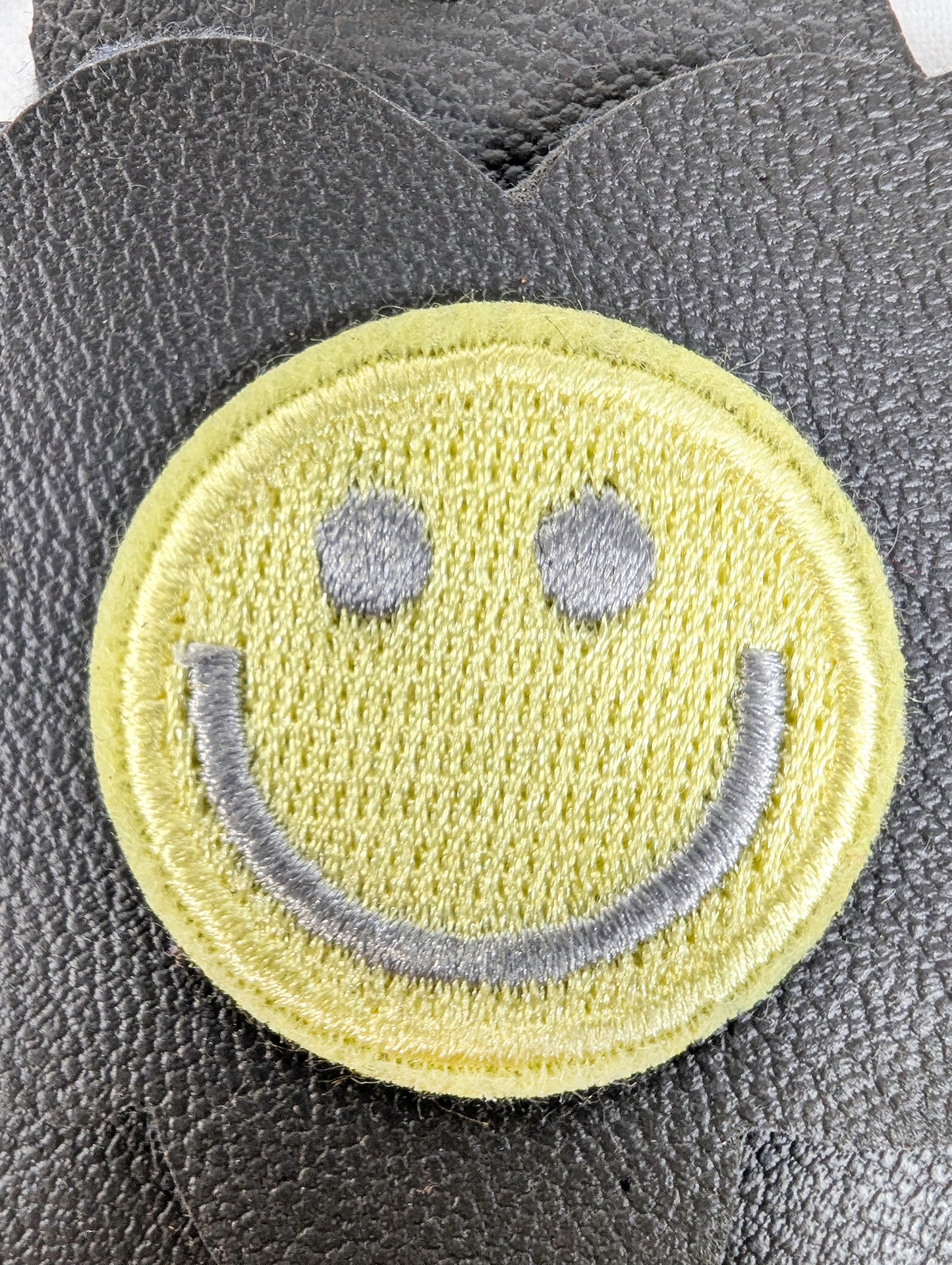 EyeLoveLu Handmade Smiley Flower Bag Charm / Key Ring - Upcycled Fabric